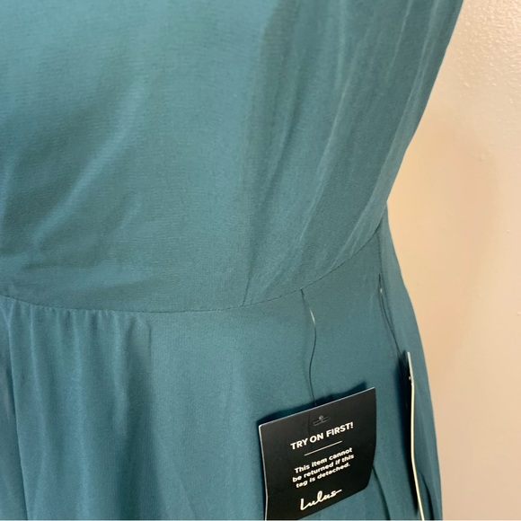 Lulus Mythical Kind of Love Dark Green Cross Back Formal Maxi Dress - Picture 8 of 14